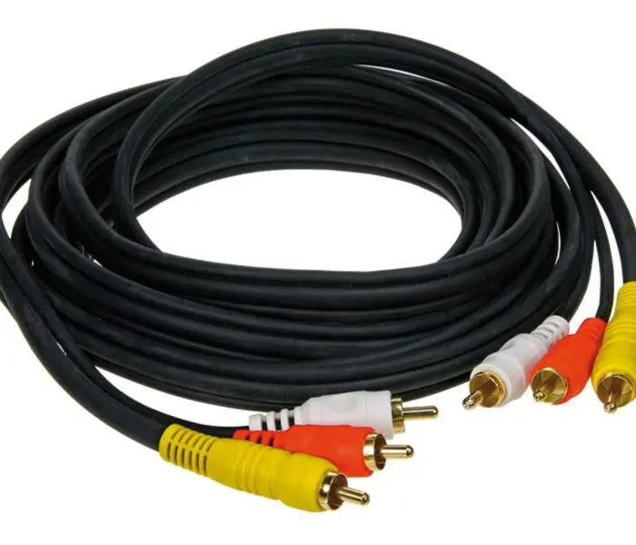 Phonokabel 3 ledet rød/hvid/gul 3m.