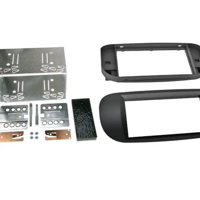 2 Din monterings ramme Fiat 500 2008> Black