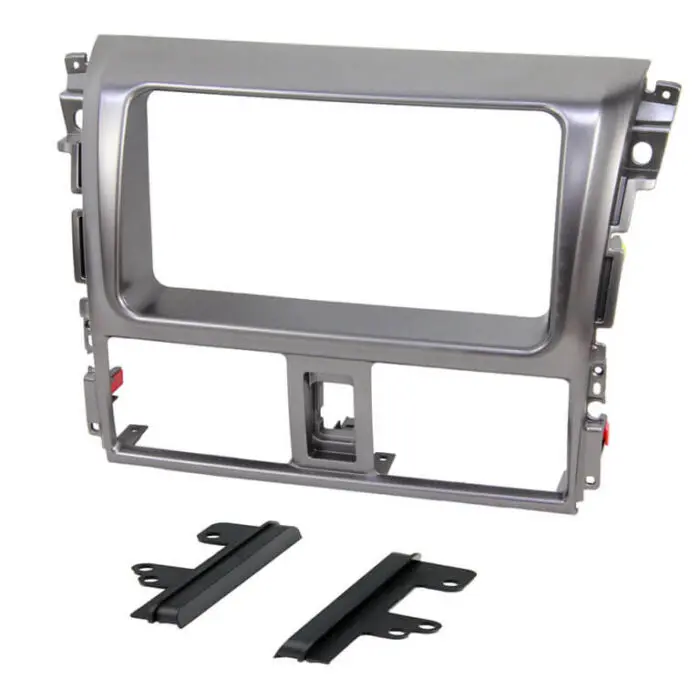 2 Din monterings ramme Toyota Vios 2013> Silver Gr
