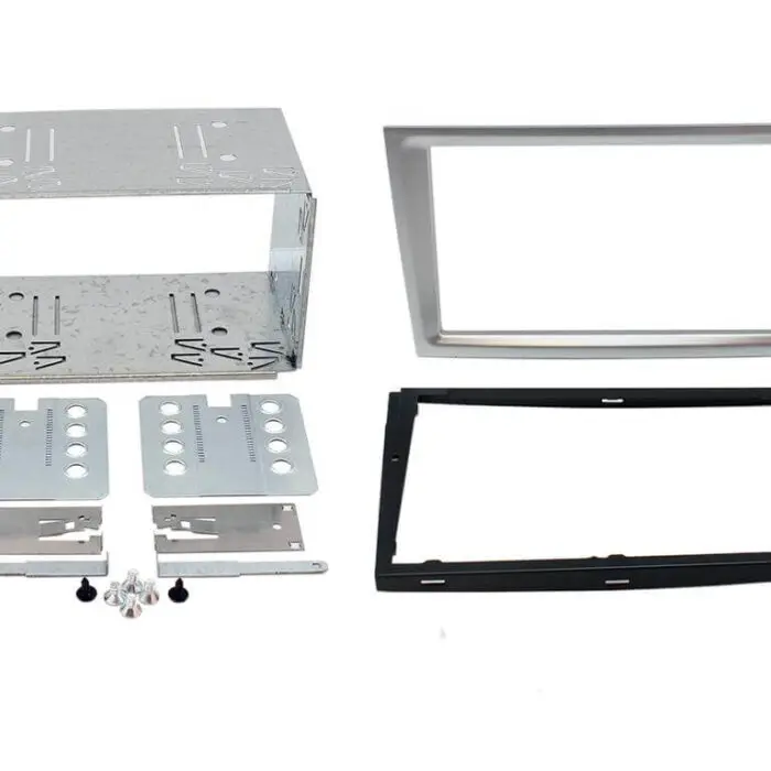 2 Din monterings ramme Opel D/D Matt Chrome