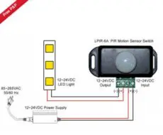 Alternative view of Pir 8 bevægelses sensor 60 grader