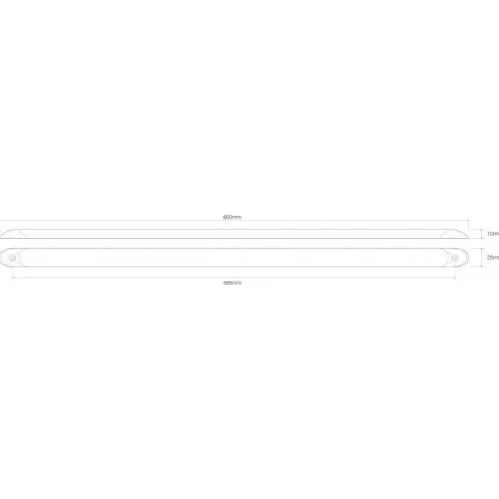 Alternative view of Krom LED strip lampe 12V mat linse lavprofil 120 LEDs - 600mm