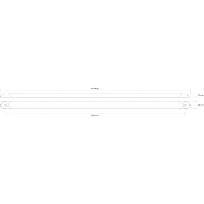 Alternative view of Hvid LED strip lampe 12V klar linse, on/off knap - 600mm