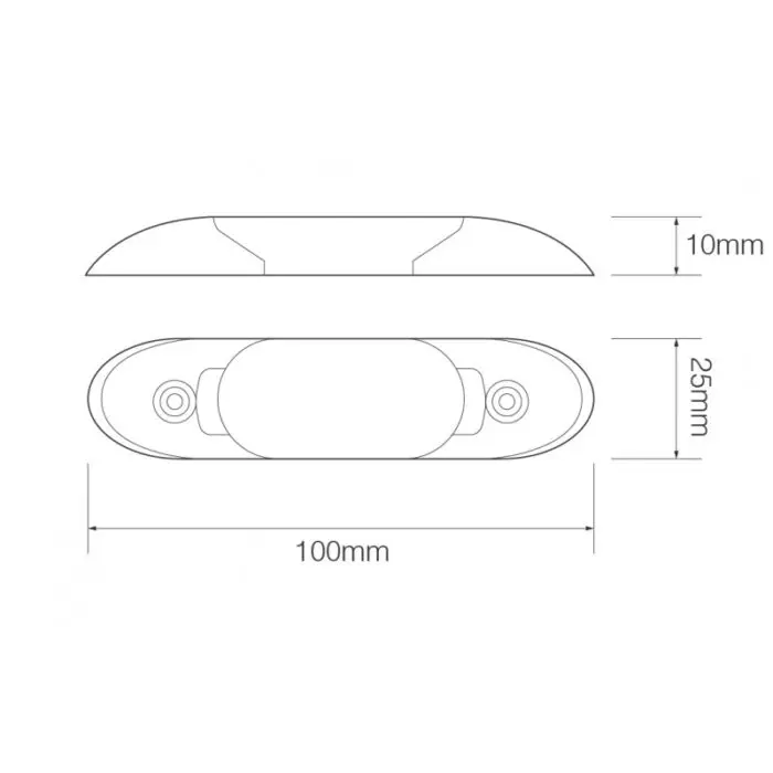 Alternative view of LED hvid strip lampe 12V klar linse - 100mm