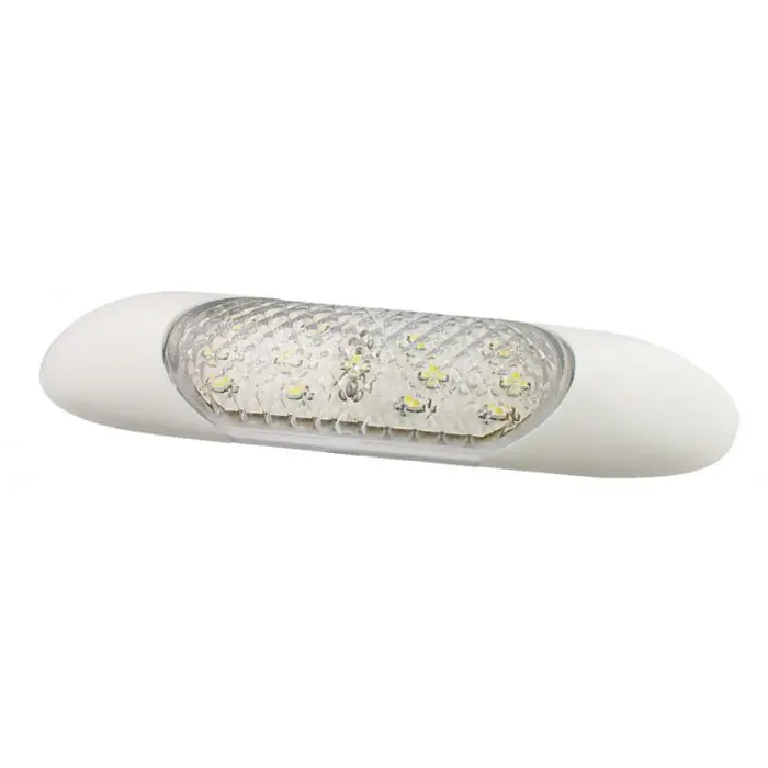 LED hvid strip lampe 12V klar linse - 100mm