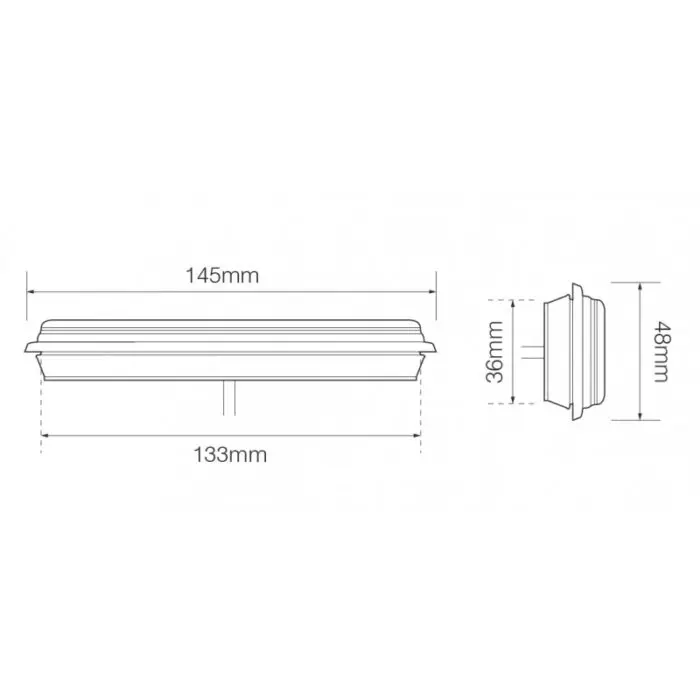 Alternative view of LED slimline baklygte