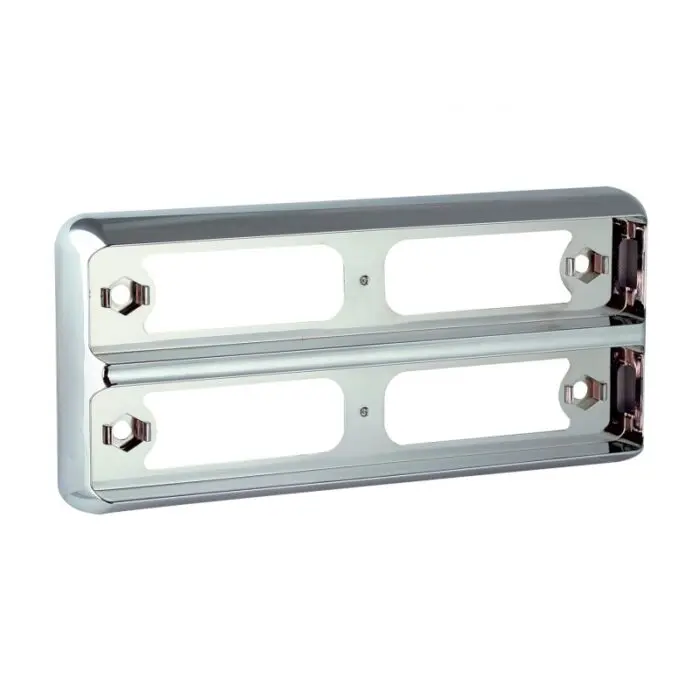 LED 2 delt udskiftningsramme krom