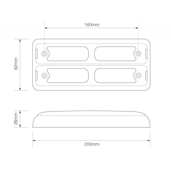 Alternative view of LED 2 delt slimline kombinations baglygte sort