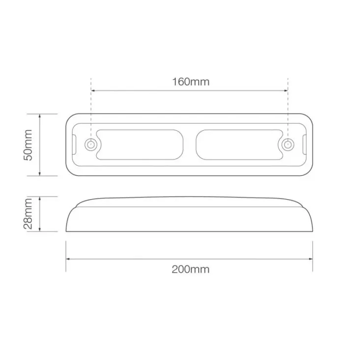 Alternative view of LED slimline kombinationsbaglygte
