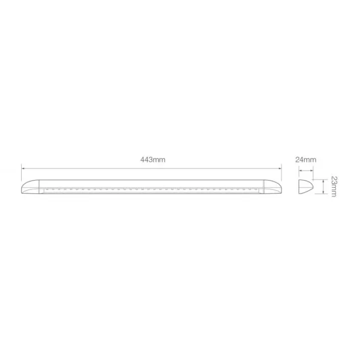 Alternative view of LED lav profil markise lampe sort 12V - 443mm