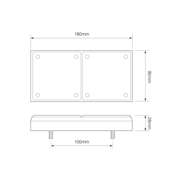 Alternative view of LED 2 moduls kombi baglygte