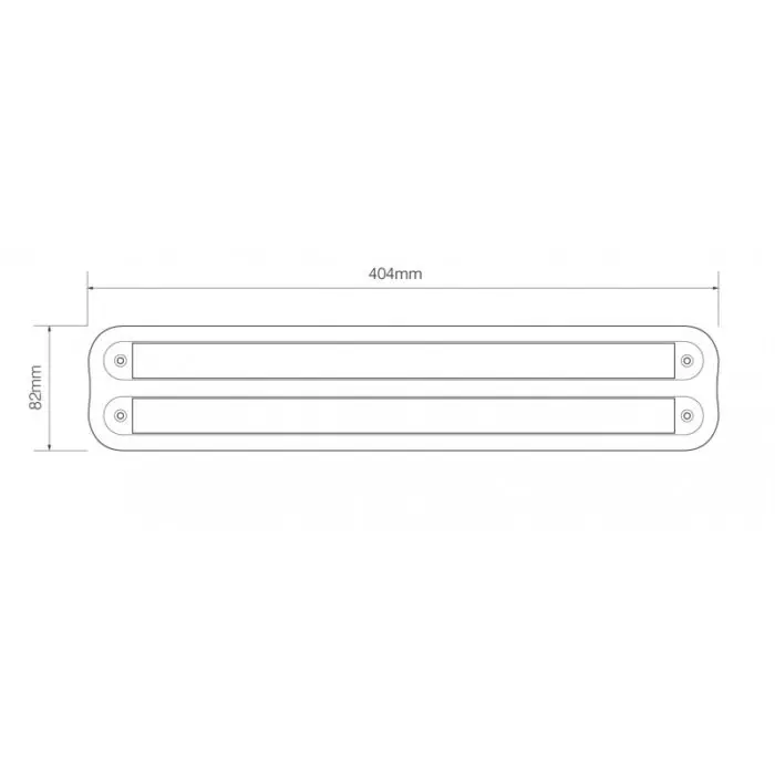 Alternative view of LED dobbelt beslag hvid 380 serie