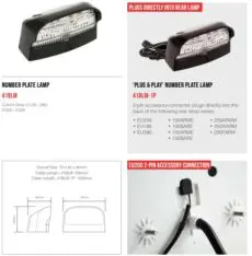 Alternative view of LED Nummerplade lygte i prof design.