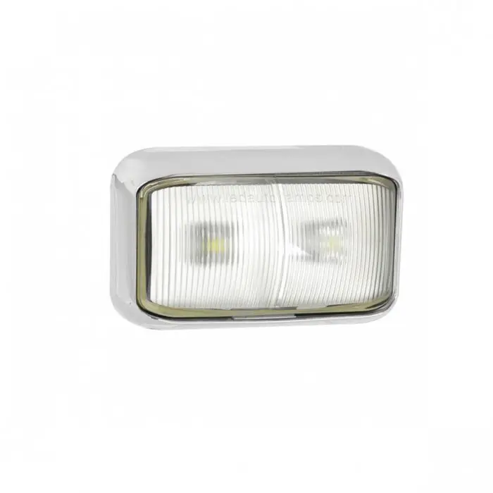 LED front markeringlygte mat, krom