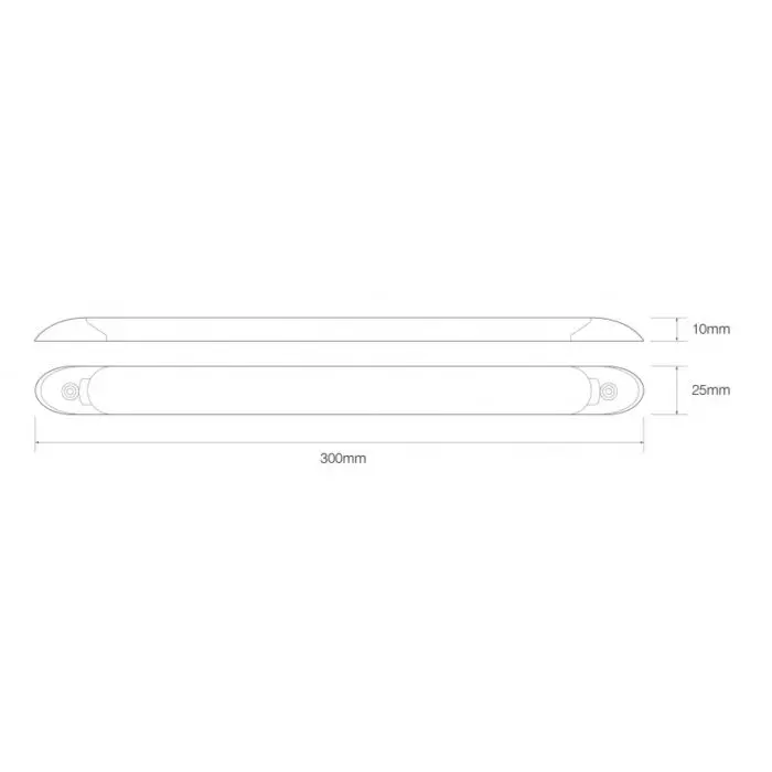 Alternative view of Hvid LED strip lampe 12V, klar linse On/off knap - 300mm