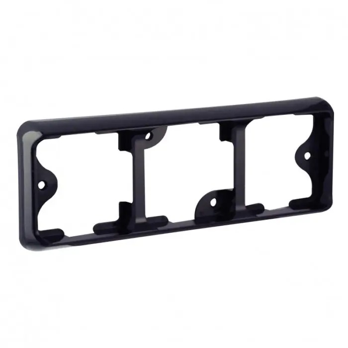 LED 3 delt udskiftningsramme sort