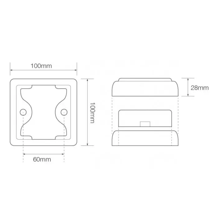 Alternative view of LED 100mm kompakt kombinationsbaglygte
