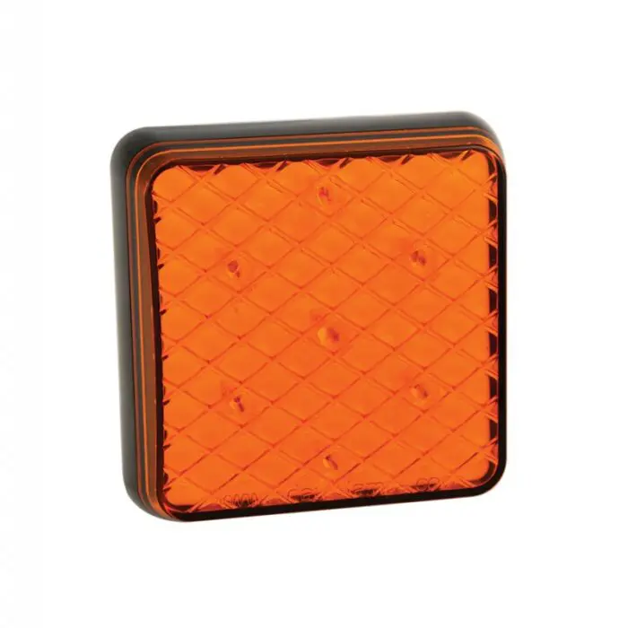 LED kvadratisk blinklygte bag 12V