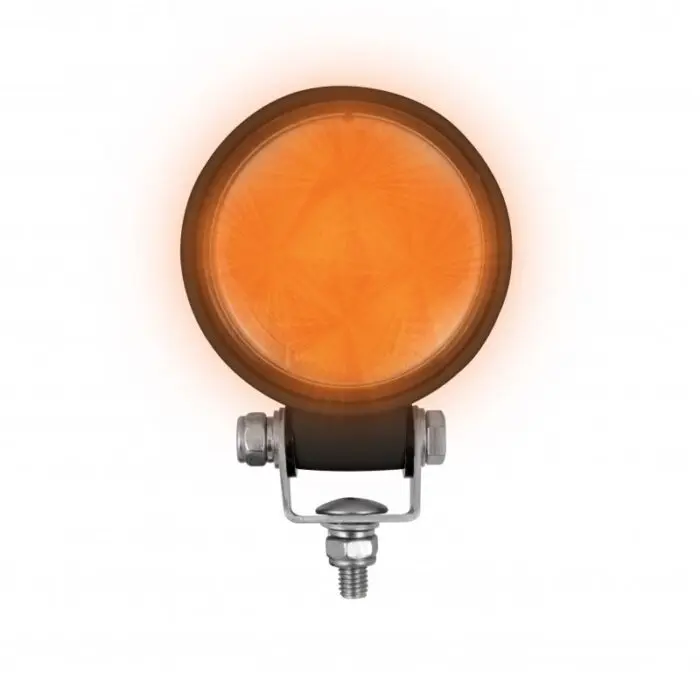 Kompakt rund arbejdslampe orange lys