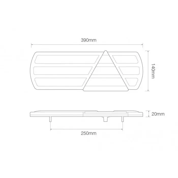 Alternative view of LED multifunktional lavprofil trailerbaglygte – højre