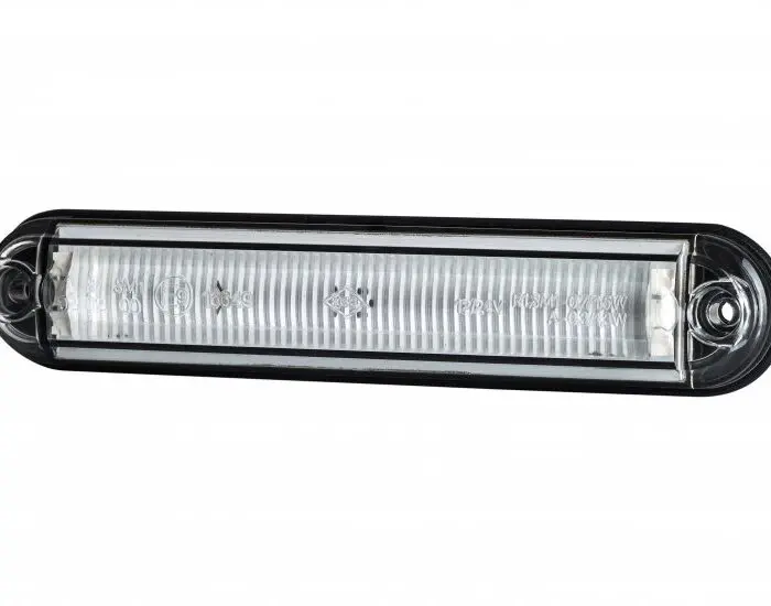 Alternative view of Hvid LED slim markeringslygte front