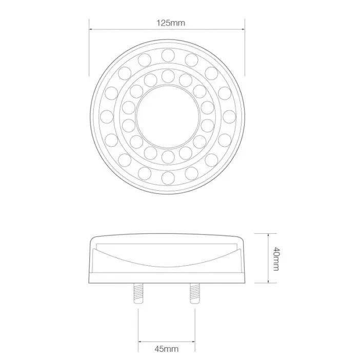 Alternative view of Maxi LED rund kombinationsbaglygte