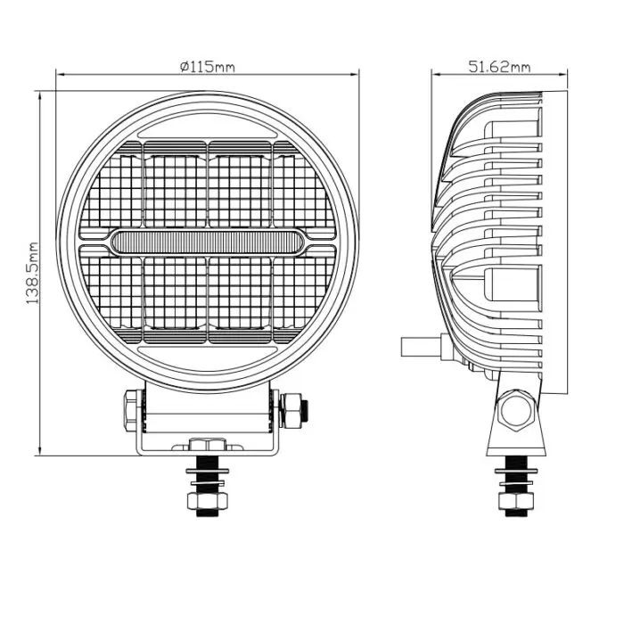 Alternative view of Arbejdslampe med kombinationslys og positionslys