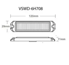 Alternative view of LED 6 slim advarsels blitzlampe R65