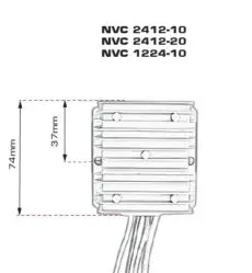 Alternative view of DC-DC omformer 12-24 volt 10 amp