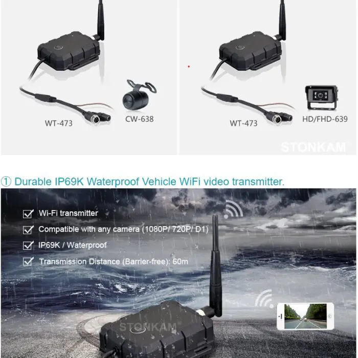Alternative view of Prof Wifi transmitter med optage og foto funktion i HD