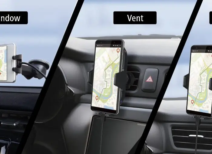 Alternative view of Kenwood CAX-HL10QI motoriseret trådløs Qi billader Iphone - Smartphone