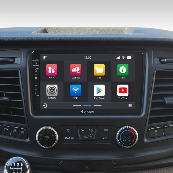 Alternative view of Ford Transit 9" arplay/android auto anlæg
