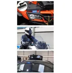 Alternative view of NR6 blitzlampe frontgrill med blåt & hvid farve