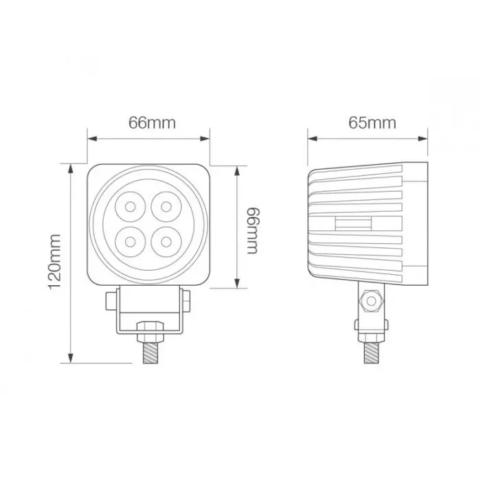 Alternative view of LED kompakt firkantet arbejdslampe