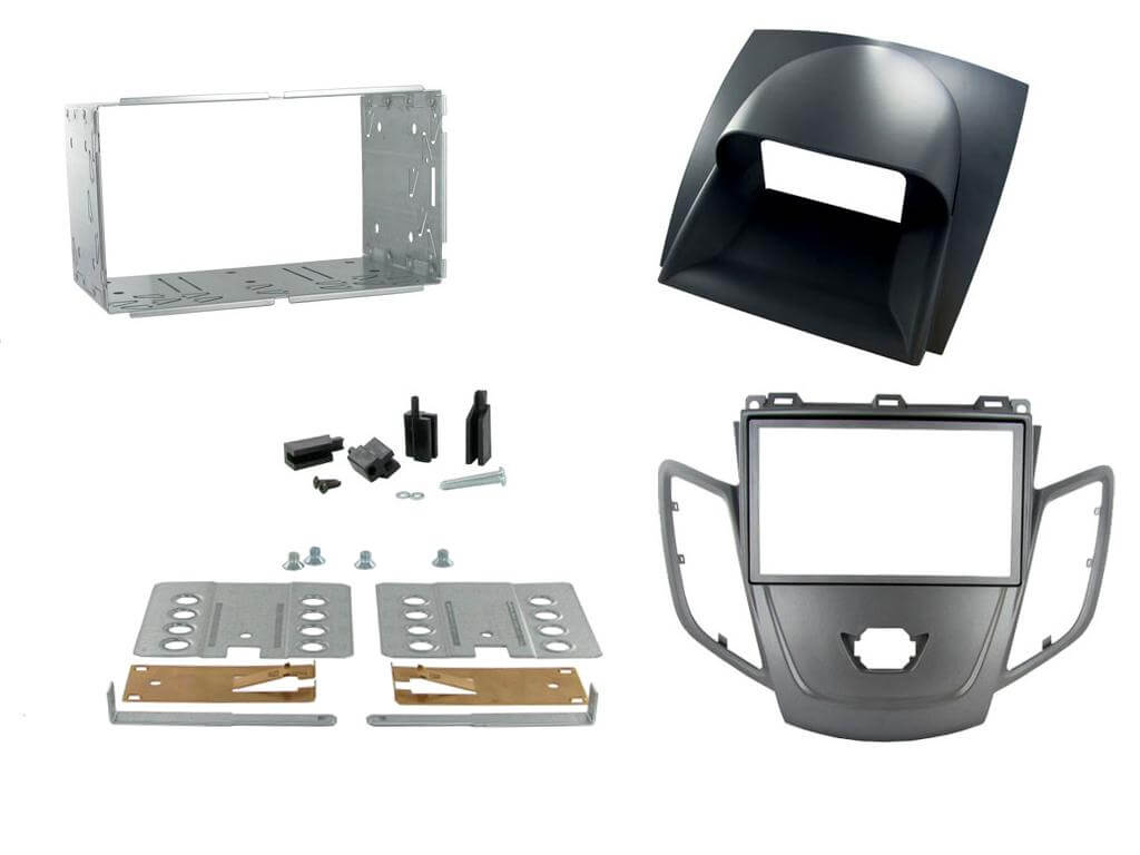 2 Din monterings ramme Ford Fiesta Grey Display