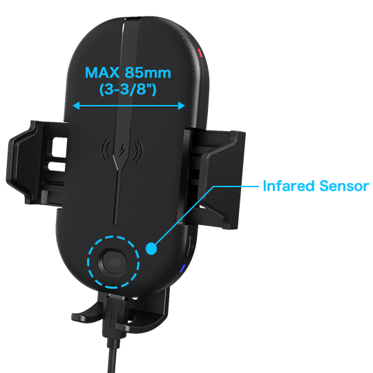 Kenwood CAX-HL10QI motoriseret trådløs Qi billader Iphone - Smartphone - Billede 3