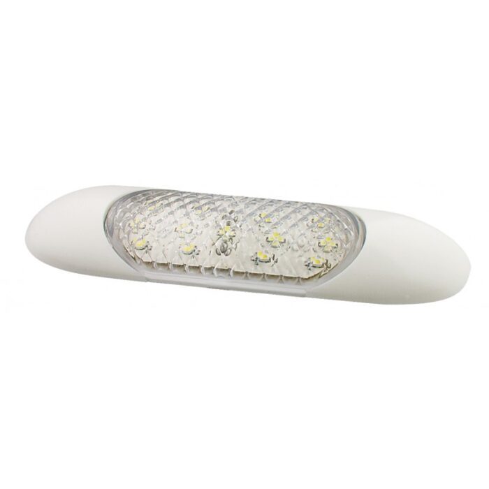 LED hvid strip lampe 12V klar linse - 100mm