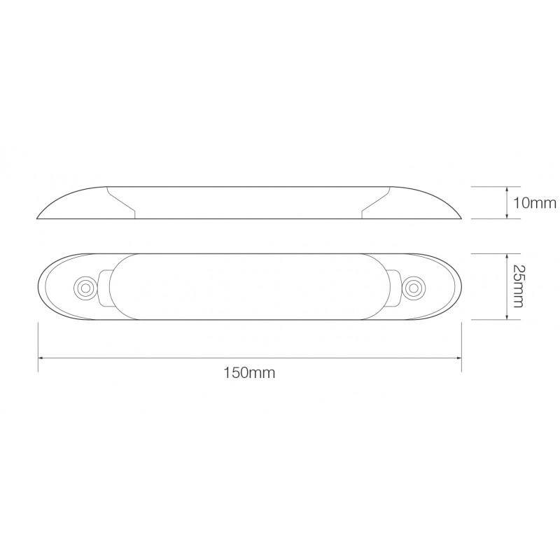 LED krom strip lampe 12V mat linse - 150mm - Billede 2