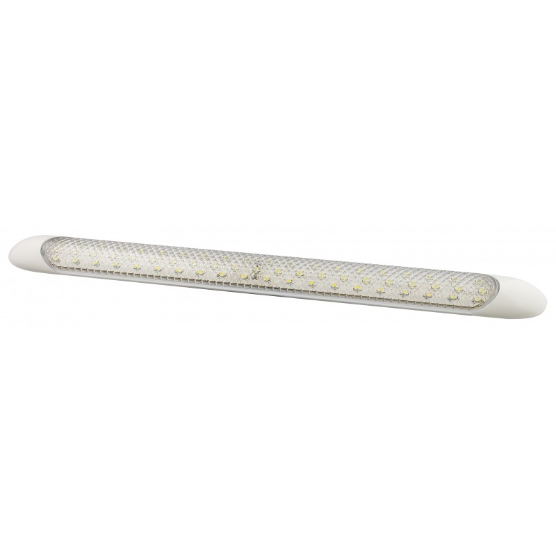 Hvid LED strip lampe 12V, klar linse - 300mm