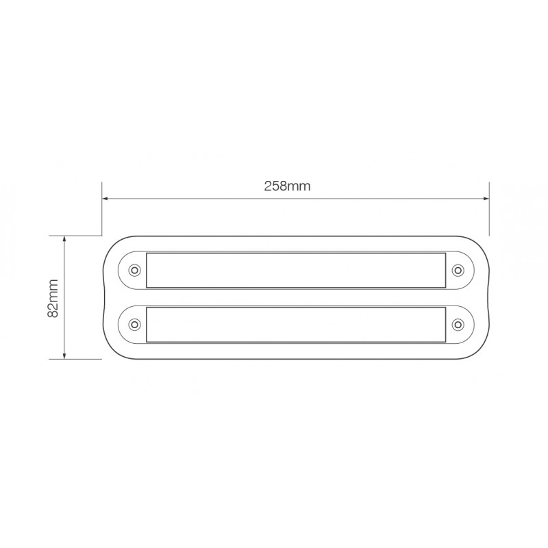 LED dobbelt beslag krom 235 serie - Billede 2