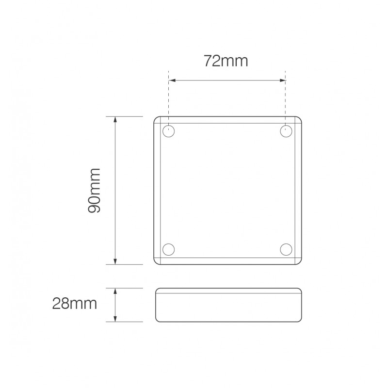 LED kvadratisk baklygte - Billede 2