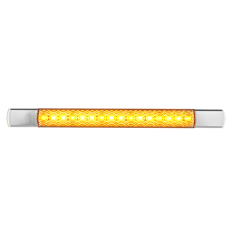 LED front orange blinklygte 12V krom - Billede 2