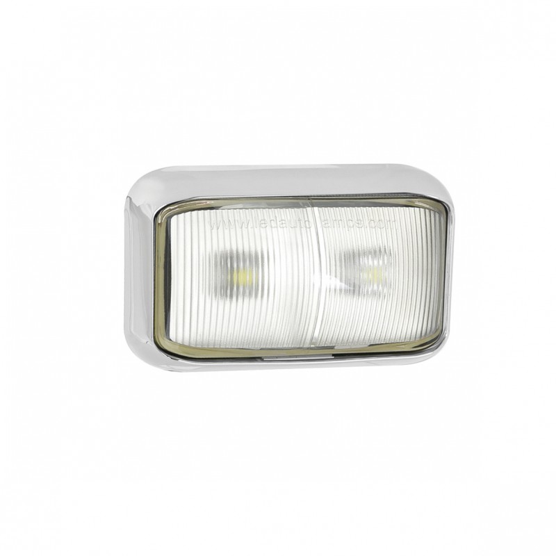 LED front markeringlygte mat, krom