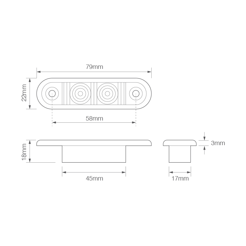 LED hvid front markeringslygte - Billede 2