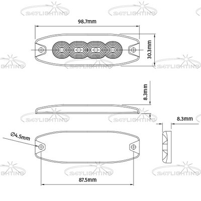 Alternative view of Led 4  blitzlampe superslim med 3M kabel
