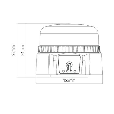 Alternative view of Magnetisk opladelig LED tagblink beacon R65
