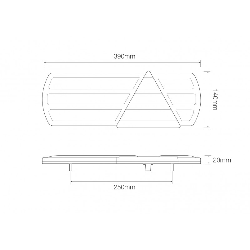 LED multifunktionel lavprofil trailerbaglygtesæt – 2 stk - Billede 2