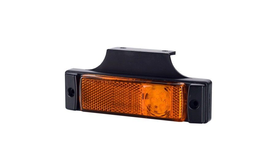 LED orange side markeringslygte med refleks og beslag
