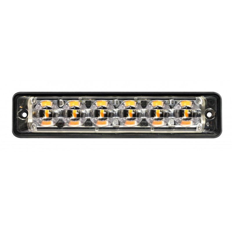 Advarselslampe 6 LED R65 superslim orange
