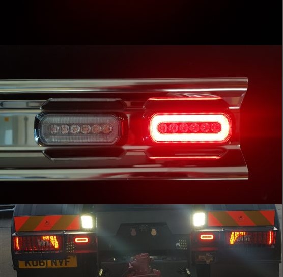 Kombi LED hvid positionslygte / baklys med orange advarsels lys - Billede 5